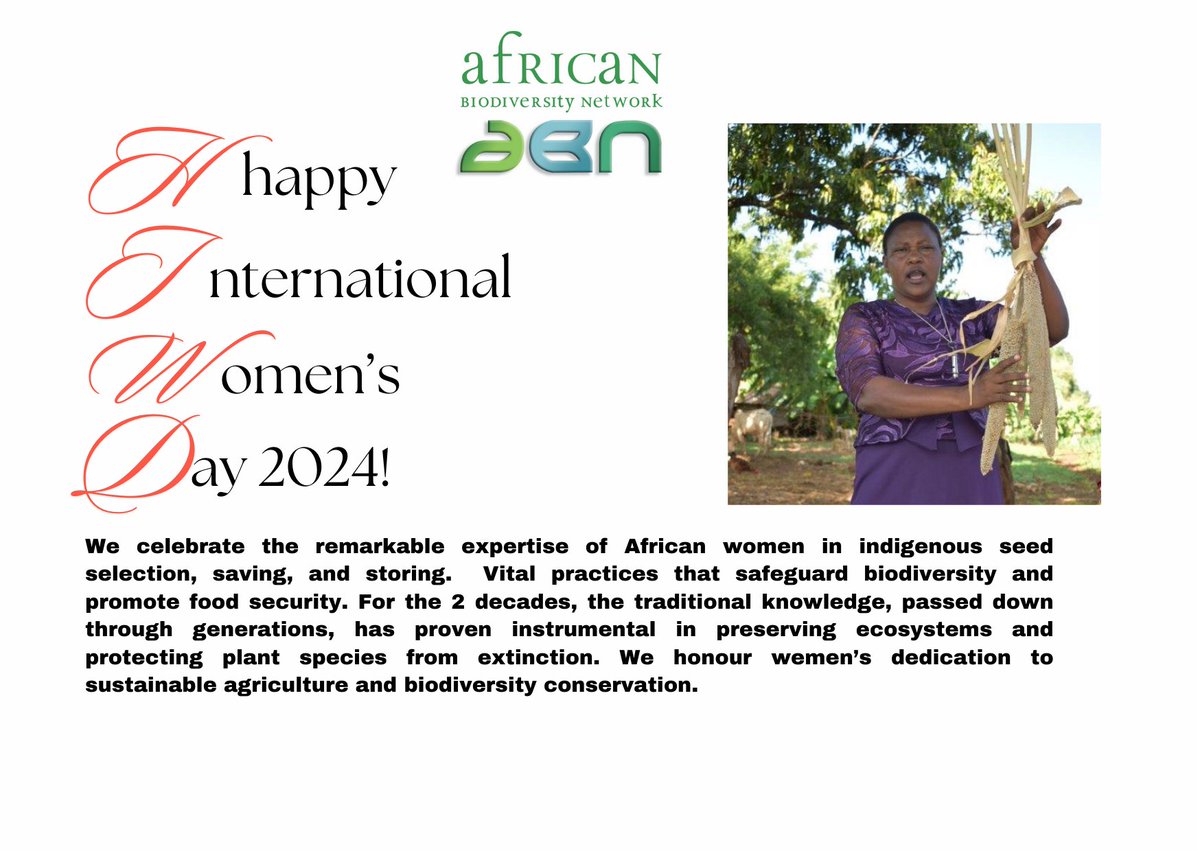 ABN celebrates African women this International Women’s Day as champions of biodiversity and sustainable development! @Venter3 @natureswisdom @fassilgeb @SwedBio @Sweden @bread4theworld @FundAgroecology @BESNet_UNDP @CNN @BBCEarth #InternationalWomensDay #United4Biodiversity