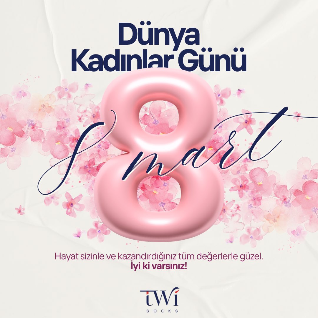 🌸 Sevgi, güzellik ve güç dolu bir gün daha! #8MartDünyaKadınlarGünü 'nü kutluyor, tüm kadınları saygı ve sevgiyle selamlıyoruz. Sizinle gurur duyuyor, hayatımıza kattığınız değeri kutluyoruz. Birlikte daha nice güzel anılara! 💖✨ #KadınlarGünü #8Mart #SevgiVeGüç #twisocks 🌷