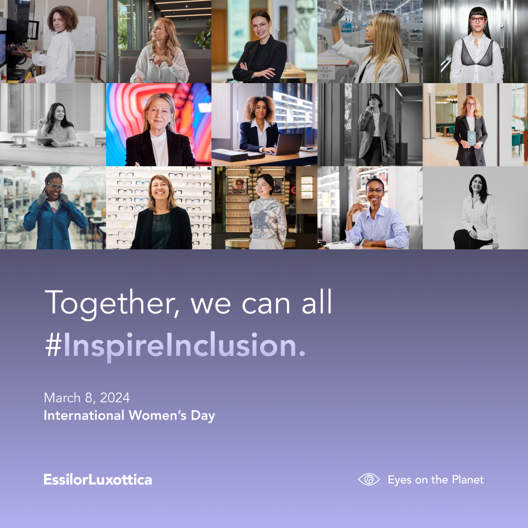 At #EssilorLuxottica, we strive to build a more inclusive environment and today, on #InternationalWomensDay, we celebrate the accomplishments of women worldwide while raising awareness to advance gender equality. Together, we can all #InspireInclusion.