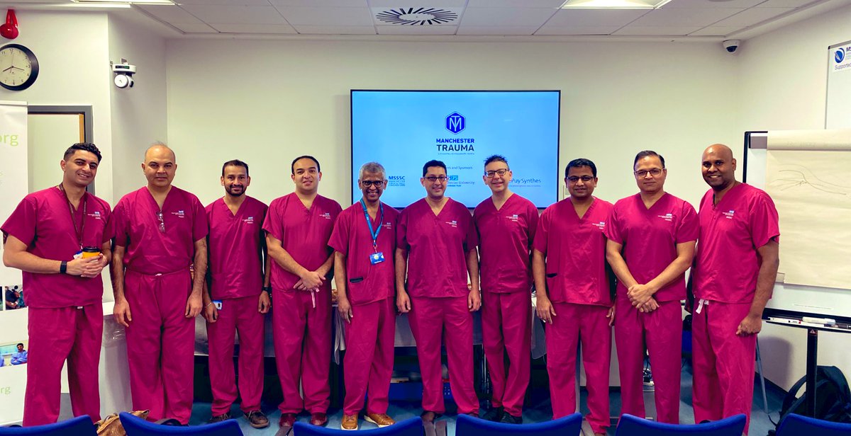 manchestertrauma.com Upper Limb Trauma course faculty are all excited to receive the candidates and start teaching and learning today. Our 5th course in as many days is off to a great start. Thanks to the faculty Ananthan Ebinesan Bibhas Roy @drpeachy @RonnieMDavies Bhanu…