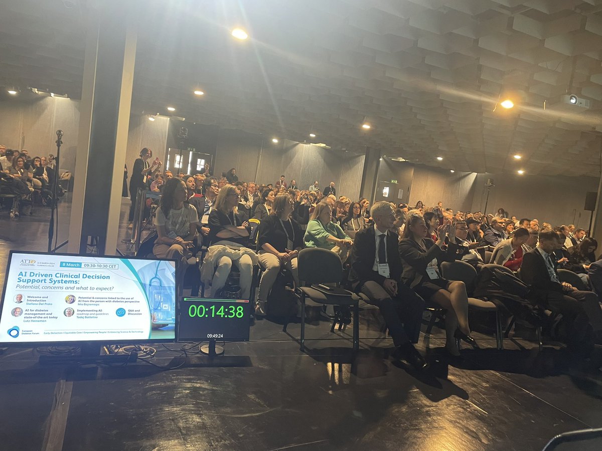 Stefano Del Prato (@sdelprato) on Twitter photo Full packed room for the EUDF symposium on AI in Diabetes at the #ATTD2024 <a href="/TBattelino/">Tadej Battelino</a> <a href="/EUDiabetesForum/">European Diabetes Forum</a> @EASD Full packed room for the EUDF symposium on AI in Diabetes at the #ATTD2024 <a href="/TBattelino/">Tadej Battelino</a> <a href="/EUDiabetesForum/">European Diabetes Forum</a> @EASD