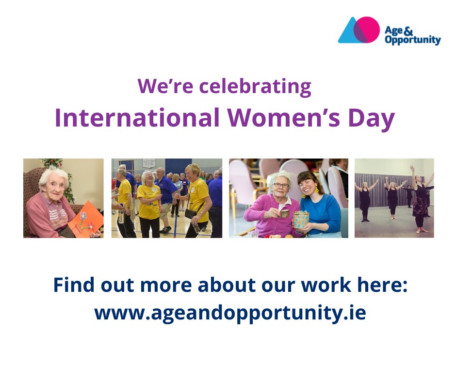 Happy International Women's Day! Today we're taking a moment to celebrate women everywhere and be thankful for all they do. Don't forget to celebrate the women in your life! ❤️ #InternationalWomensDay #AgeandOpportunity