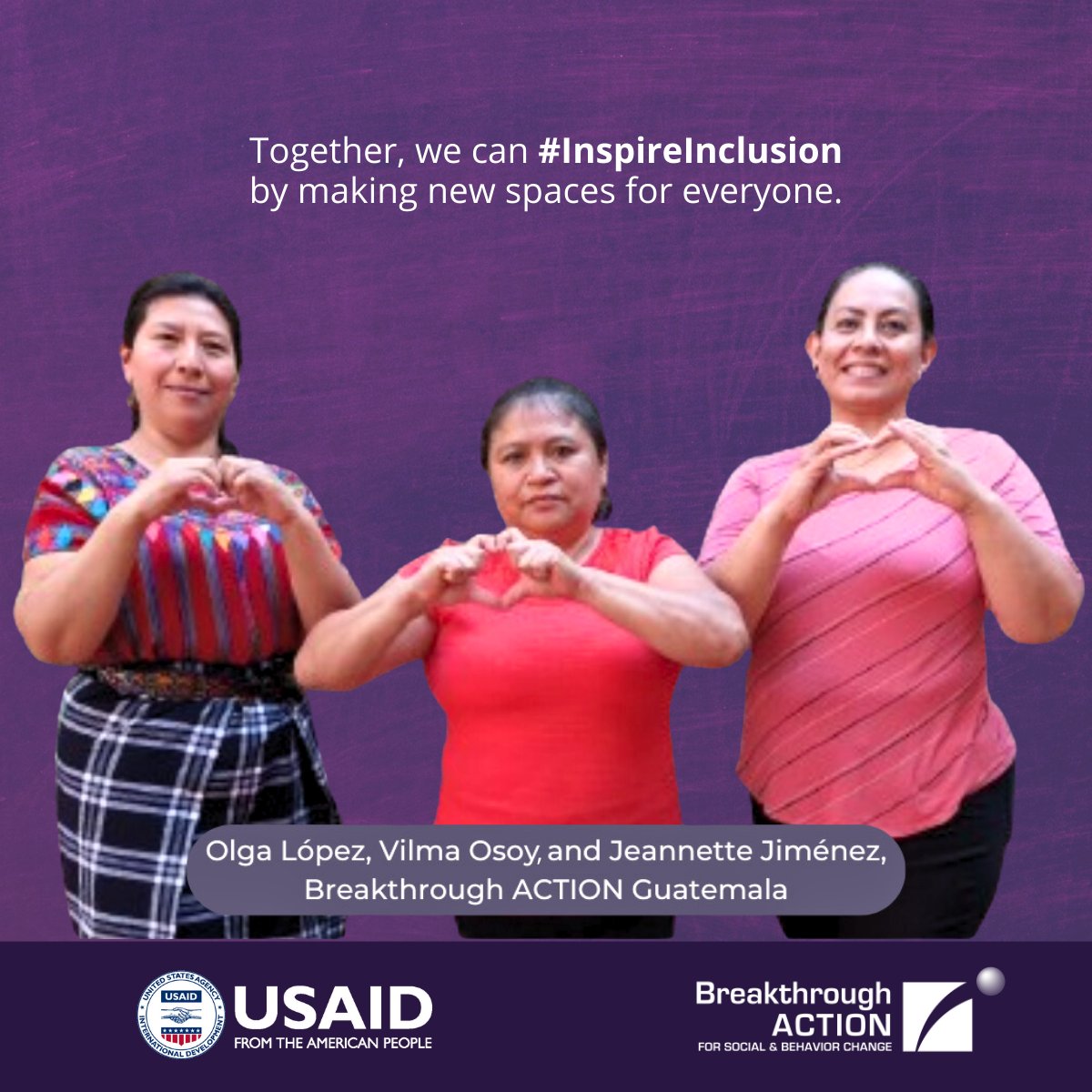 Breakthrough_AR's tweet image. We unite across borders, cultures, and roles with one universal gesture of solidarity. 🌍 This International Women&apos;s Day, join us as we celebrate and empower women and girls everywhere. Together, we #InspireInclusion. 🫶  
 
#IWD2024 #BreakthroughACTION @USAID