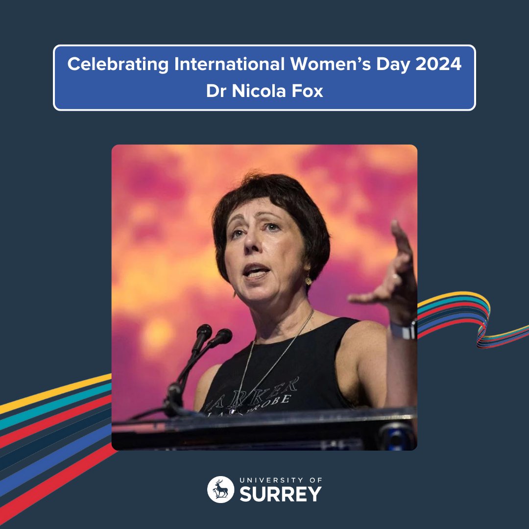 It's International Women's Day and we're taking a moment to celebrate Vice-Chancellor's Alumni Awards winner Dr Nicola Fox. We're proud to be part of Nicola's journey, which is just one of many inspiring stories from women at Surrey. Read more here: surrey.ac.uk/news/full-leng…