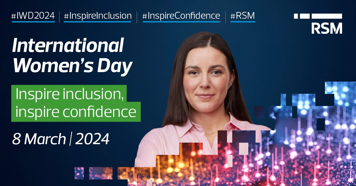 RSM_Global's tweet photo. Happy International Women’s Day 2024!
The theme for this year is #InspireInclusion, highlighting the universal potential for individuals and entities to foster inclusive environments.
#RSM #InspireConfidence #IWD2024 https://t.co/6donnPpa12