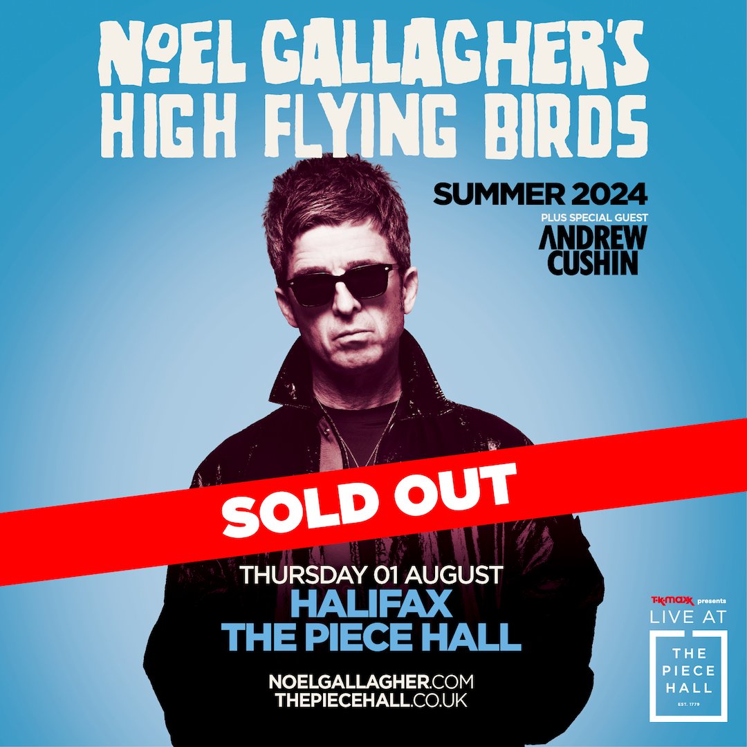 📣 Support confirmed! @AndrewCushin will be joining @NoelGallagher's High Flying Birds for a SOLD OUT show at The Piece Hall this summer 🙌 

Missed out on this one? See who else is playing this summer and get tickets here 👉 ow.ly/yfJh50QNYGA

#TKMaxxPresents