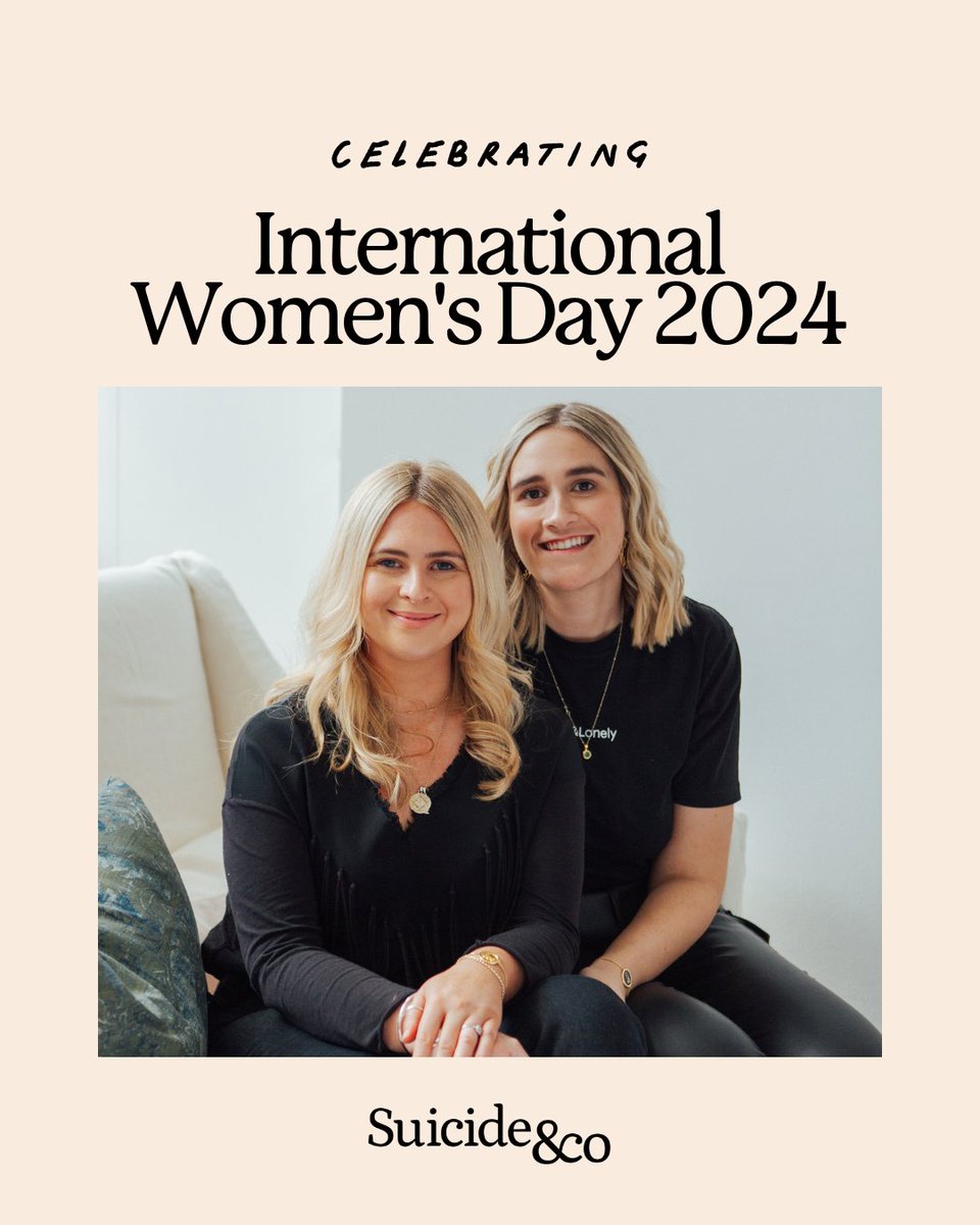 suicideandco's tweet photo. This International Women's Day, we are shining a light on our female founders, Amelia and Emma!

We are incredibly proud of our female founders and their passion and energy that has driven us forward over the last 3 and a half years.

Keep talking x https://t.co/QlZRItw6qW