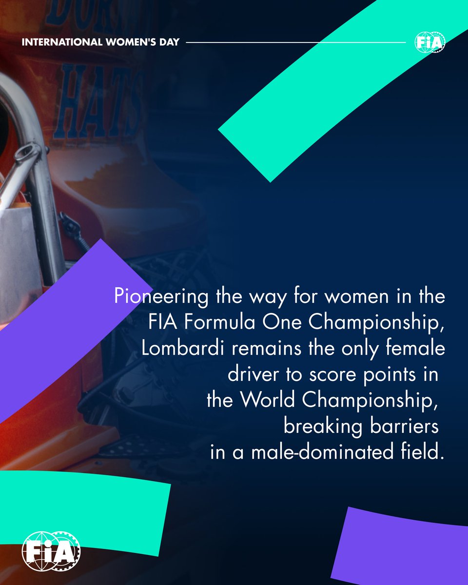 Breaking barriers – celebrating the fearless women who’ve accelerated change in motor sport. From the track to the streets, their passion and resilience inspire us all to redefine limits. @fiawim | #WomenInMotorsports | #IWD (1/3)