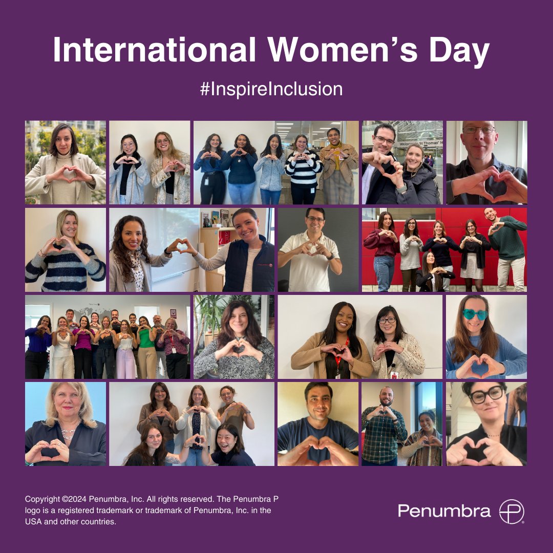 This #InternationalWomensDay we celebrate the diverse voices that make Penumbra thrive. Nearly half of our senior leaders and approximately 50% of our employees are women. Diversity is what fuels our continued innovation. #InspireInclusion #PenumbraProud #IWD24