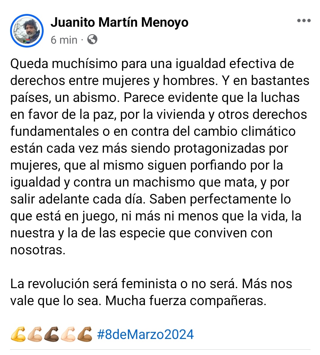 Mucha fuerza compañeras.
💪💪🏼💪🏿💪🏻💪🏾 #8deMarzo2024