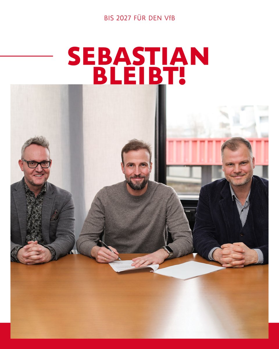 Sebastian #Hoeneß bleibt weiß-rot: Der VfB Stuttgart hat den ursprünglich bis 2025 datierten Vertrag mit seinem Cheftrainer bis 30. Juni 2027 verlängert.
Zur Meldung 🔗👉 go.vfb.de/hoeness2027

#VfB | #Hoeneß2027