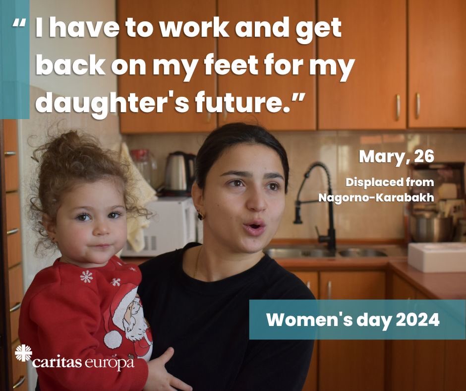 On #WomensDay, we want to shed light on the resilience of Armenians like Mary and Aida, who are survivors of conflict and natural disasters. Thanks to @ArmenianCaritas, they have started a new life. #CaritasForWomen #IWD2024 
Link to their stories👉caritas.eu/armenian-women…