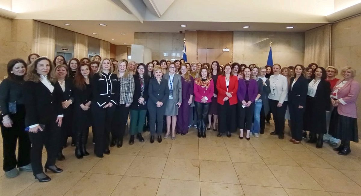 GreeceInEU's tweet photo. On #InternationalWomensDay, we celebrate the women of @GreeceinEU🇬🇷 &amp; their role in shaping &amp; advancing our mission.

Women represent 55% of our staff &amp; 2/3 of our Heads of Units. Their achievements embody our commitment to #genderequality &amp; women’s #empowerment in the workplace. https://t.co/YsIFxEjC3W