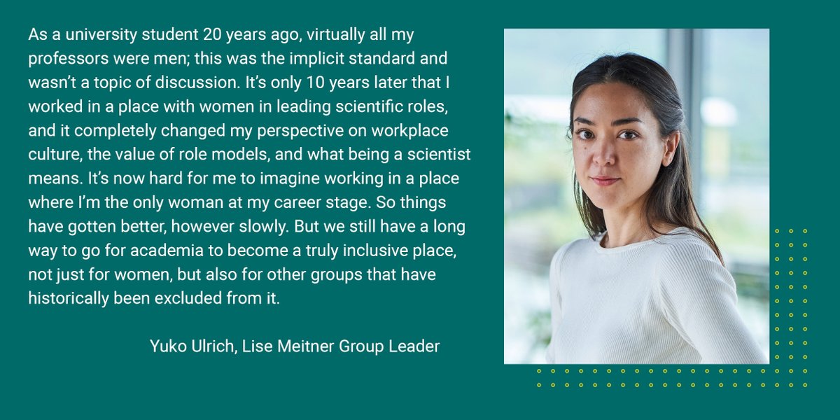 Today we celebrate #WomensDay2024. @YukoUlrich, head of our independent Lise Meitner Group Social Behavior, emphasizes that despite many improvements for women there is still a long way to go in terms of diversity, equity and inclusion. #IWD2024 @womensday #InspireInclusion