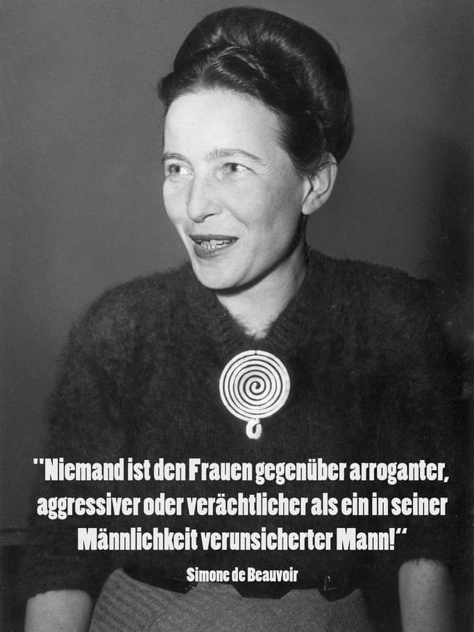 'Niemand ist den Frauen gegenüber arroganter, aggressiver oder verächtlicher als ein in seiner Männlichkeit verunsicherter Mann!

#Frauentag 
#Frauenfeindlichkeit 
#Frauenkampftag