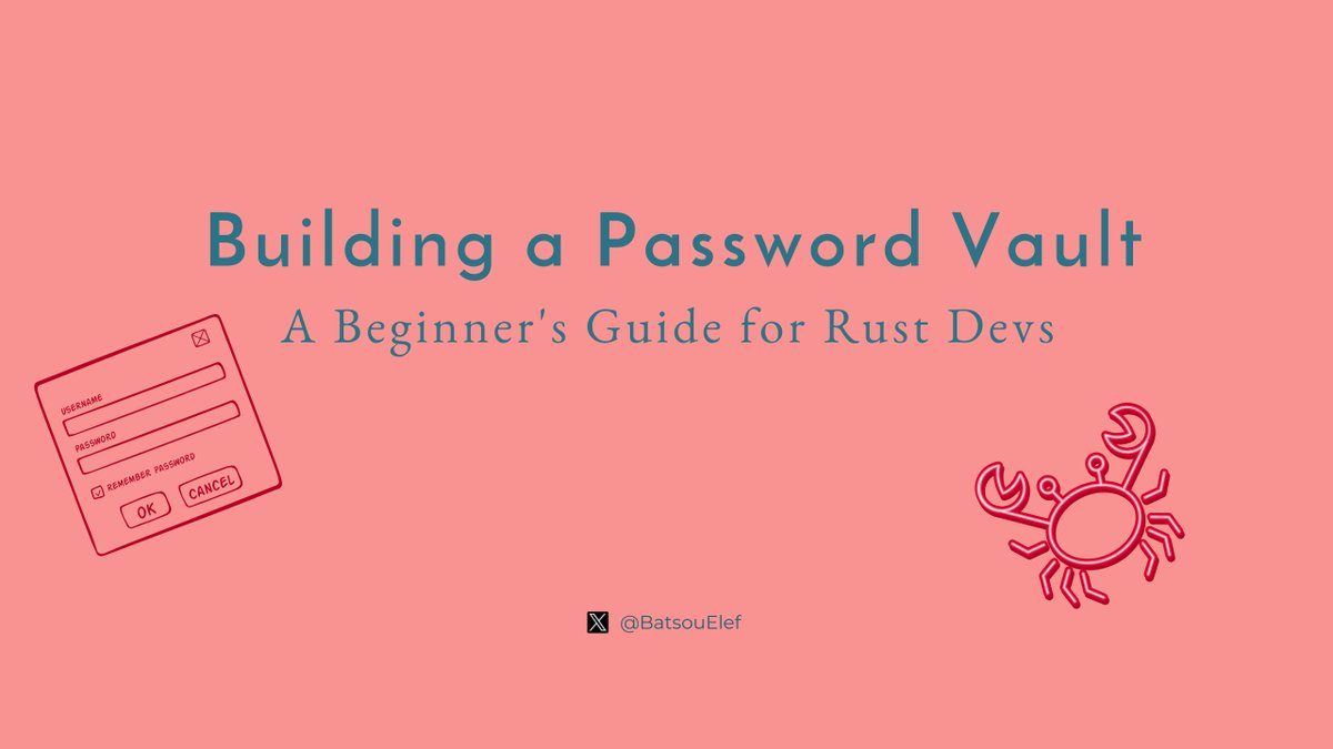 BatsouElef's tweet image. New #Rust article → 
Building a Password Vault: A Beginner&apos;s Guide 🦀💫

#hashnode

eleftheriabatsou.hashnode.dev/building-a-pas…