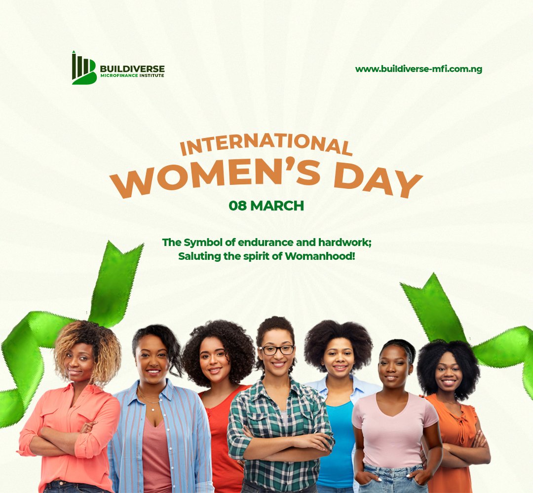 BuildiverseMFI's tweet photo. We celebrate every woman out there putting smile on people's face through endurance and hard work. Happy international women's Day.
From Buildiverse Team!
#tgif #march08 #InternationalWomensDay #WomenEmpowerment #savings #InvestInWomen #money #banking https://t.co/Ctg9Ntrds3