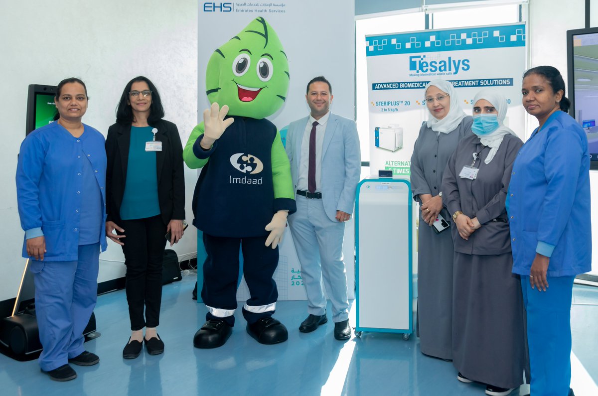 ImdaadOfficial's tweet image. This week, we had the opportunity to showcase our new #Renie #smartrecycling bins at the #AlKuwait Hospital in Dubai during an exhibition on innovation and sustainability.
