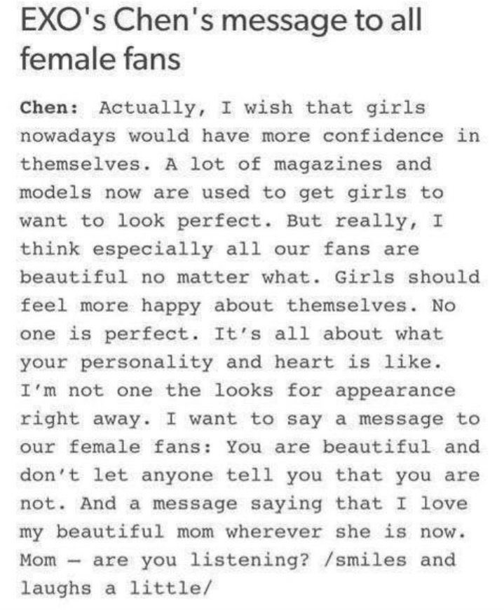 JD_negin's tweet photo. "You are beautiful and don't let anyone tell you that you are not" 

#CHEN #첸 @CHEN_INB100 https://t.co/74l9mzIkKJ