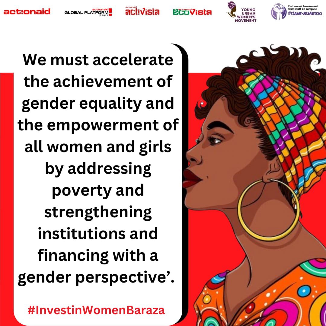 Women's empowerment is essential for achieving sustainable development goals. #InvestInWomenBaraza @ActionAid_Kenya @Activista047 @GP_Kenya