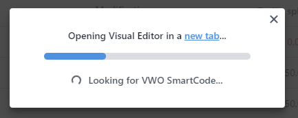 On different accounts/users/browsers... randomly, I am having more and more problems accessing the visual editor. It keeps looping like this.  Does it happen to anyone else? Please help <a href="/VWO/">VWO</a> ?