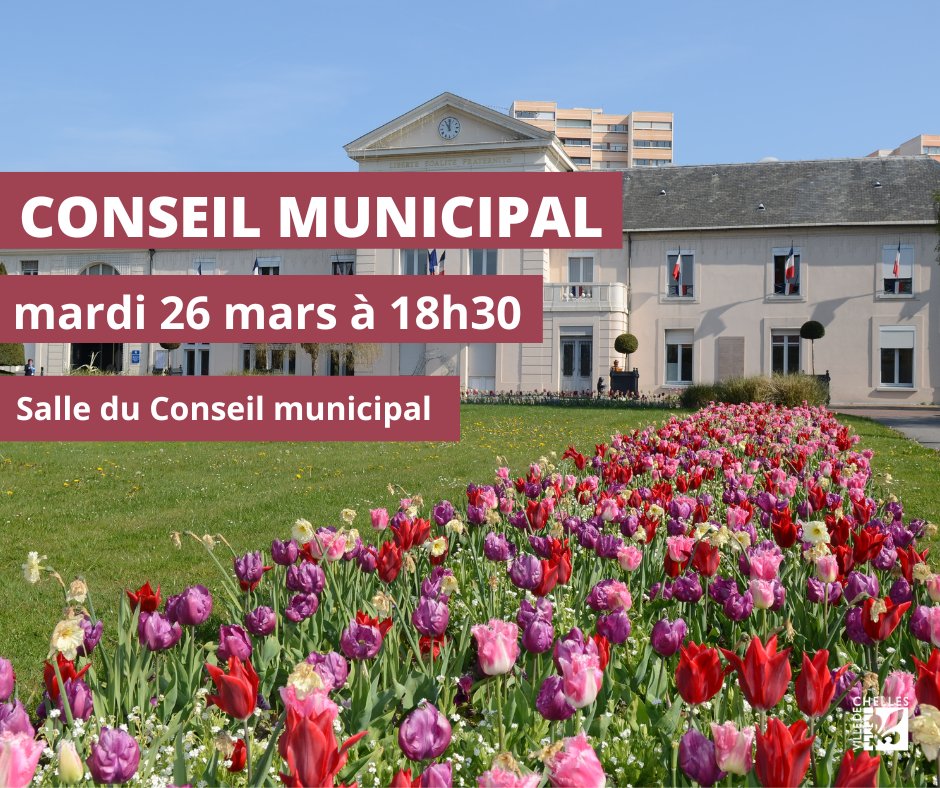 [CONSEIL MUNICIPAL] 🇫🇷 📅 Le prochain Conseil municipal aura lieu le mardi 26 mars à 18h30 📌 Hôtel de Ville, salle du Conseil municipal