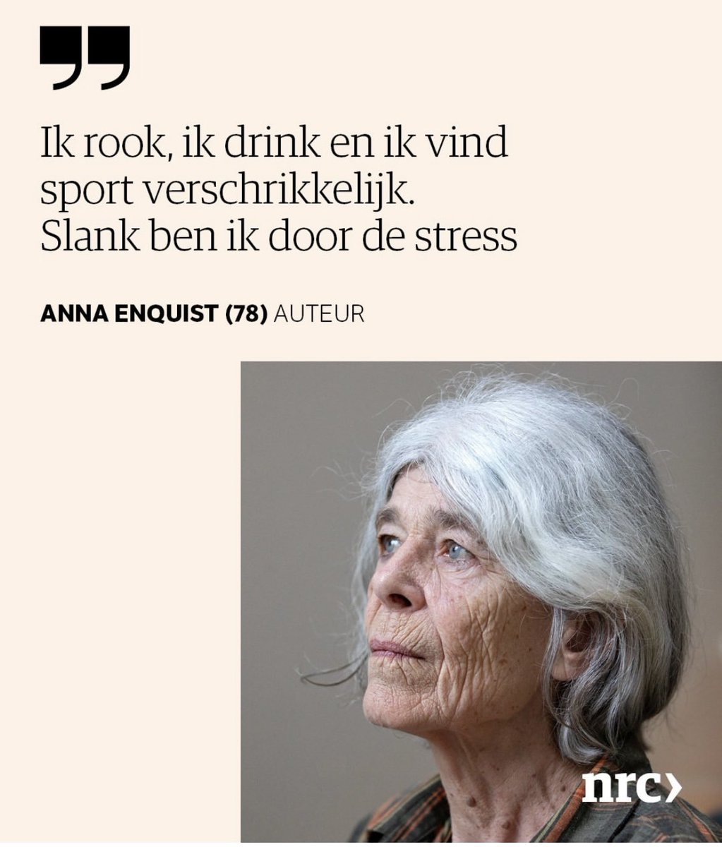 In NRC worden de grandes dames van de Nederlandse cultuur gevierd. Leve Anna Enquist.