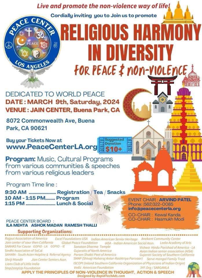 SKathramalla's tweet photo. Anyone interested in joining me at this amazing  RELIGIOUS HARMONY IN DIVERSITY? It is a multi-faith event at JAIN CENTER TEMPLE. Plus, I'll be presenting!! https://t.co/ZxHSZ7GXfH