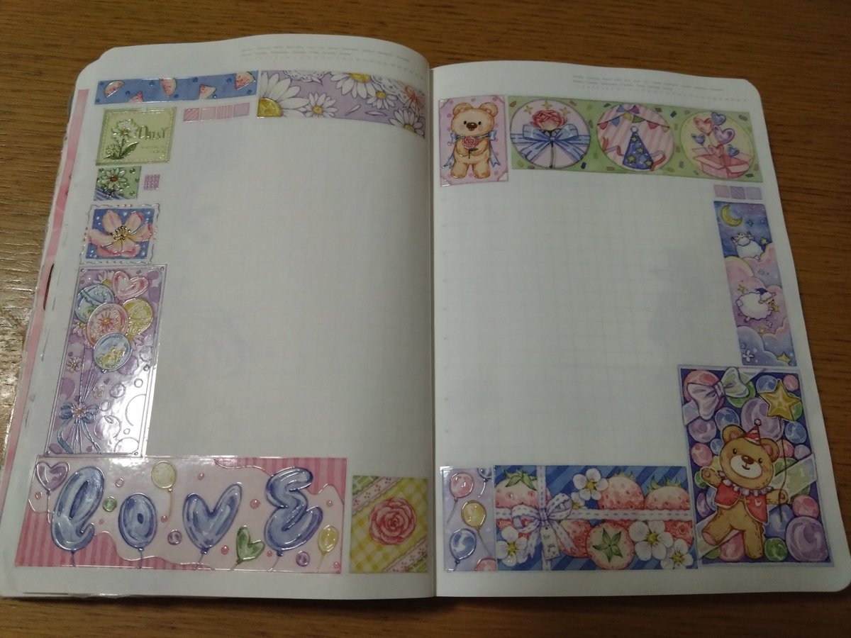 m0gu_mg's tweet photo. ココ最近の日記デコ。
2枚目ははなびさんの福袋にはいっていたもの。
他と組み合わせしようかと思ったけど単体での可愛いかなと思いパズル感覚にて https://t.co/qn59xt1B2P