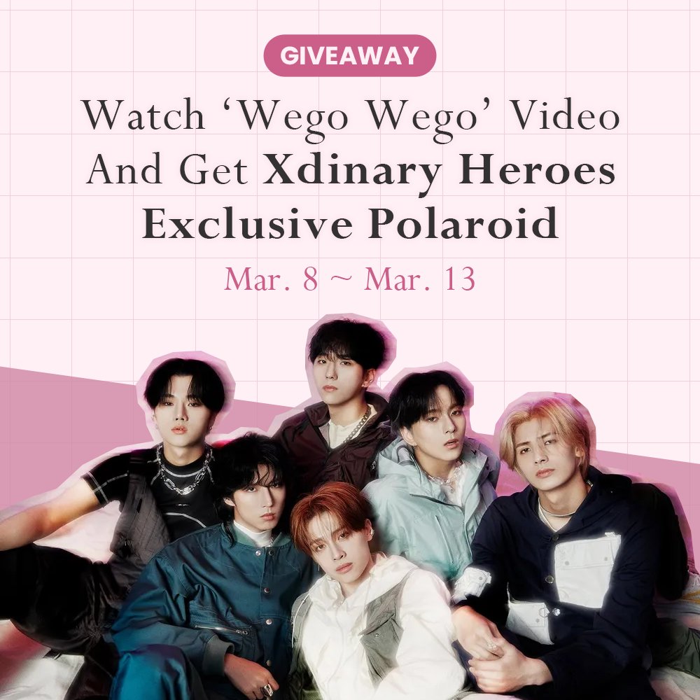 Kpopmap's tweet photo. 🚀It's official! '#WegoWego' by #XdinaryHeroes for the "#KillerPeter" OST has been released! 
Join our post-release event now for a chance to win exclusive Polaroid photos and participate in our exclusive quiz! Let's celebrate together! 🎉🎵
Video🔗https://t.co/pcwAmKpkYh
Quiz 🔗https://t.co/E8BCVXWLKV
