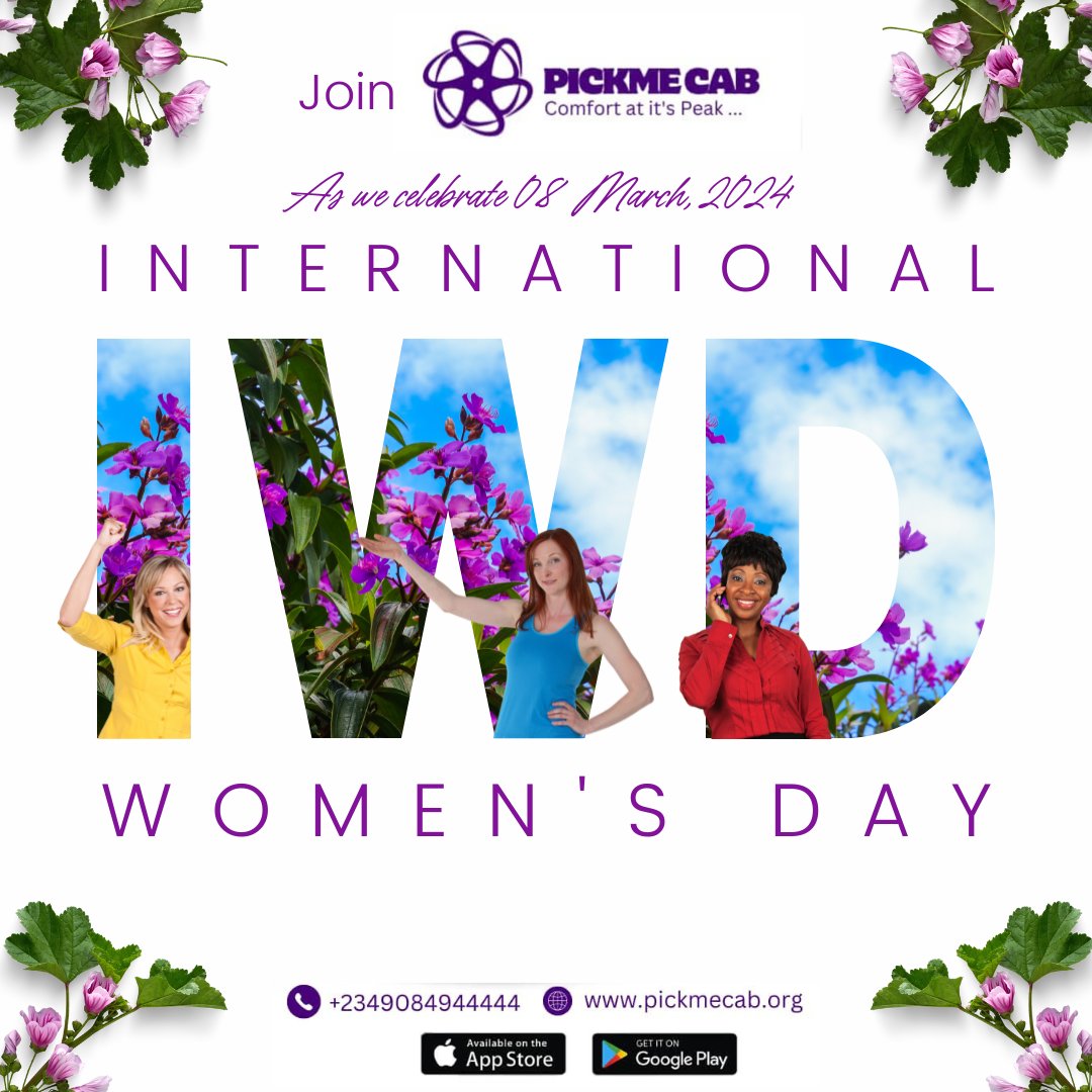 PickMeRide's tweet photo. 🌈✨ Elevate the Celebration with Pick Me Cab! 🚗✨ Happy International Women's Day! 🌸 Today and every day, we honor the incredible achievements and indomitable spirit of women around the globe. 🌍💪 Let's ride together towards equality, empowerment, and endless possibilities. https://t.co/4lwianvMtI