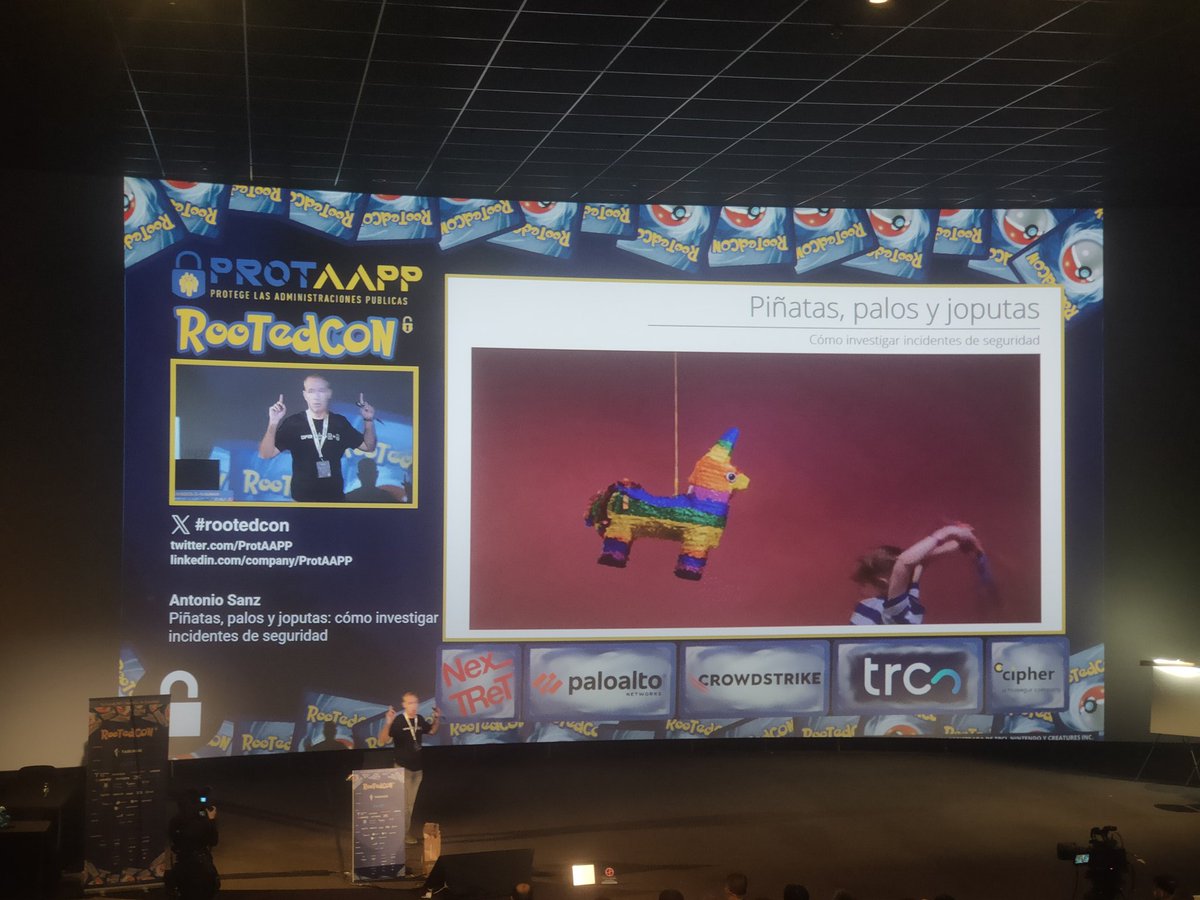¡Seguimos con toda la energía en @rootedCON! Tras un día fascinante, hoy se presenta aún mejor. Comenzamos con la charla de <a href="/antoniosanzalc/">Antonio Sanz</a> sobre gestión de incidentes. ¡Listos para absorber conocimiento y fortalecer nuestras habilidades en #ciberseguridad! 💻🔒

#RootedCON