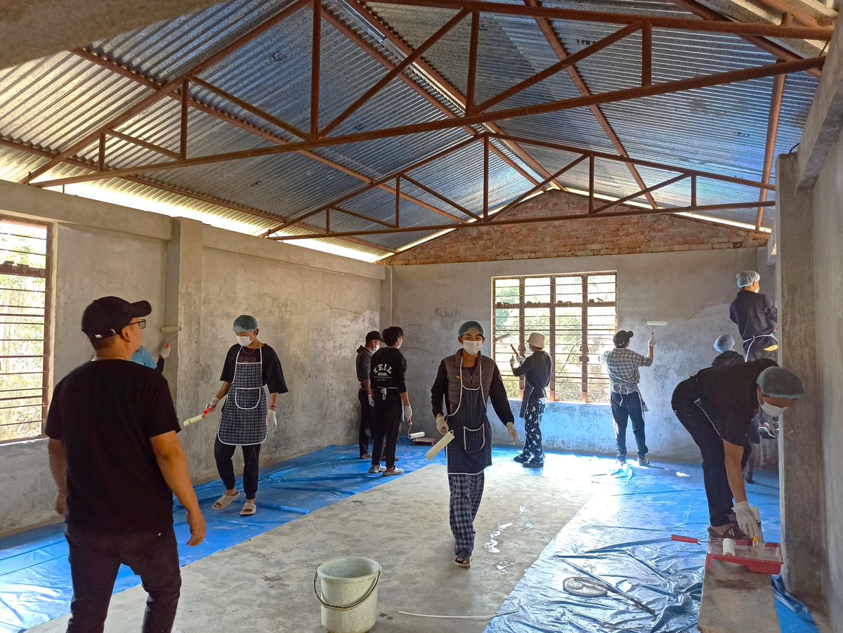 Our construction painting training in Kithagha village, Tseminyu District, is in full swing as we partner with <a href="/NABFOUNDATIONIN/">NABFOUNDATION</a> #NABCONS NEW (North East Region Entrepreneurs' World) &amp; supported by Skills &amp; Entrepreneurship Committee (KUBC - Kithagha Union Baptist Church).