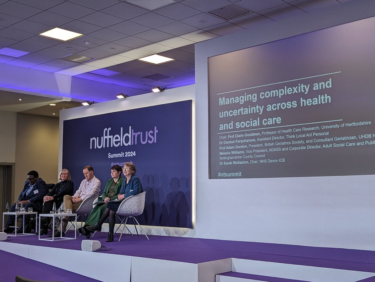 Very excited for this social care strong panel who will be discussing how we navigate complexity and uncertainty across the interfaces of health and social care on day 2 of #NTSummit