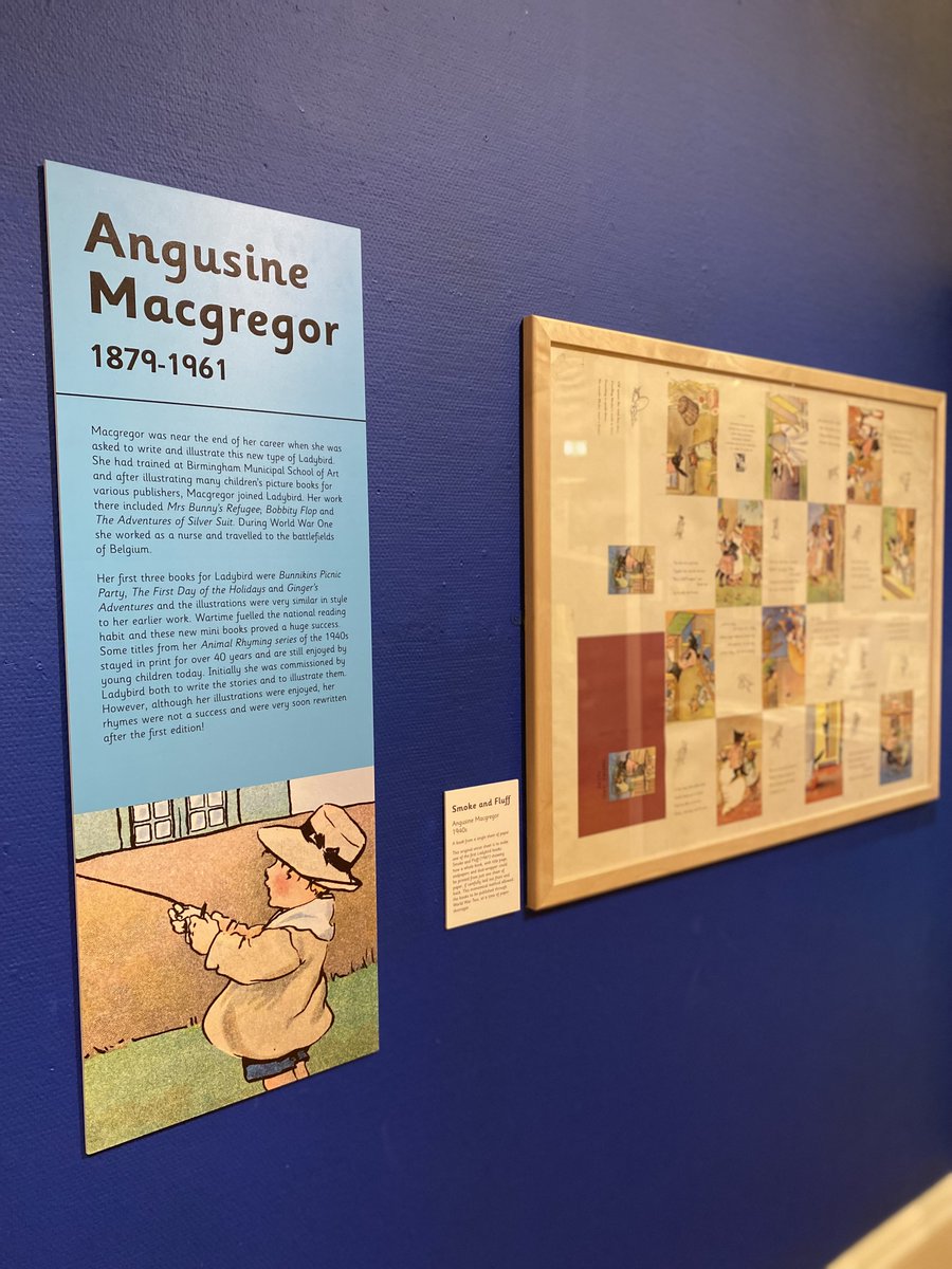 On #InternationalWomensDay we're celebrating the pioneering illustrator Angusine Macgregor (1879-1961), the first ever Ladybird book artist.  Some of her work is currently on display at our #LadybirdBookArtists exhibition