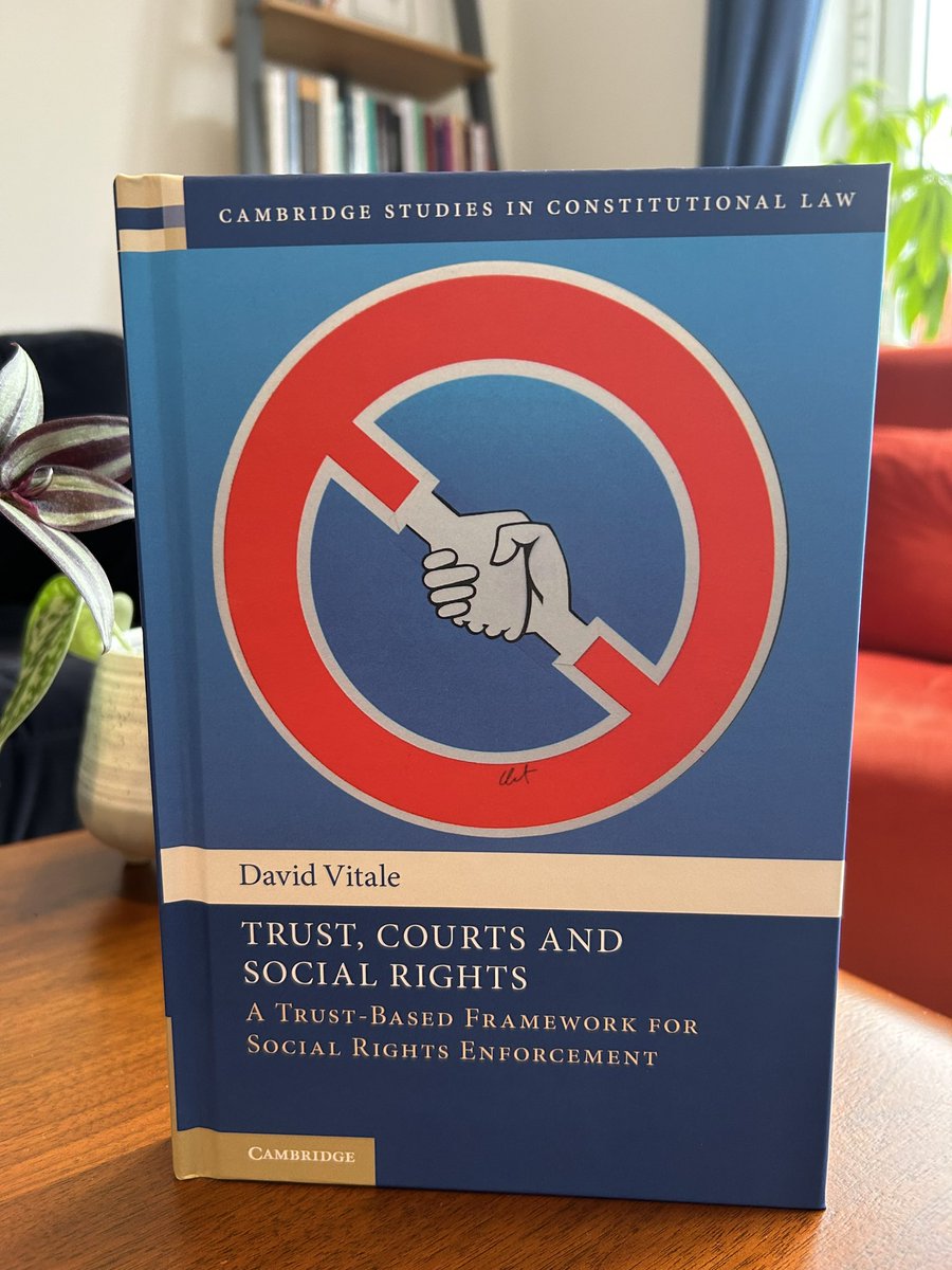 It has arrived! Trust, Courts and Social Rights is now available in print. cambridge.org/core/books/tru… Very pleased with the front cover. The image, a piece designed by artist @CletAbraham, represents the trust-based legal framework proposed in the book. @Warwick_Law @uniofwarwick