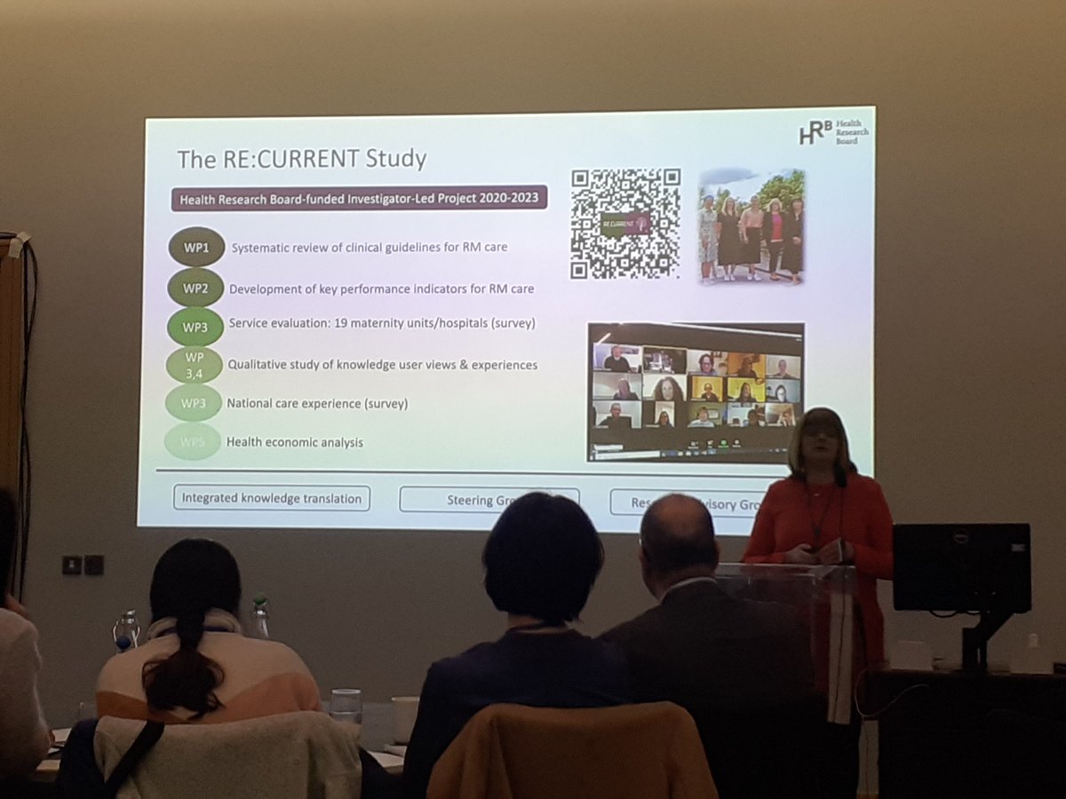 PregnancyLossIE's tweet image. First up @ #RPLEPBBelfast this morning, Prof @keelinodonoghue speaking about the @hrbireland-funded #ReCurrentStudy 

#RecurrentMiscarriage