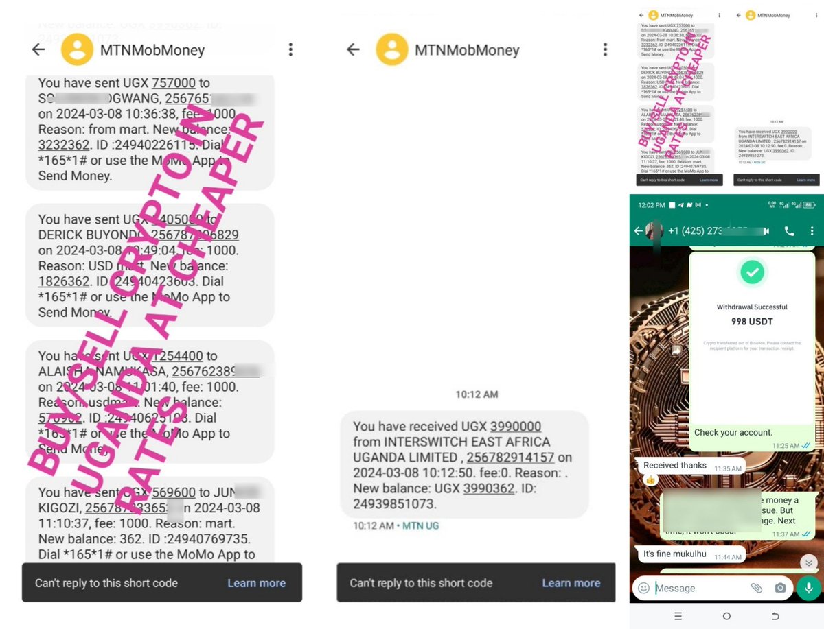 martinbaluku14's tweet image. SEND/RECEIVE MONEY Globally Using our Crypto Service.

BUY/SELL your Crypto with us at the best Forex Exchange rates.

Tourists: Visit Uganda, and Exchange your USDT Crypto for Local Currency at Competitive Rates. #Crypto_Awareness, #Crypto_Consulting, #Crypto2Fiat Exchange.
