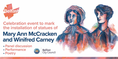 To celebrate #InternationalWomensDay @belfastcc will install a statue of Mary Ann McCracken today at City Hall. @QUBLibrary have her signature in one of our Bunting manuscripts in @QUBSC you can see it here. omeka.qub.ac.uk/files/show/1274