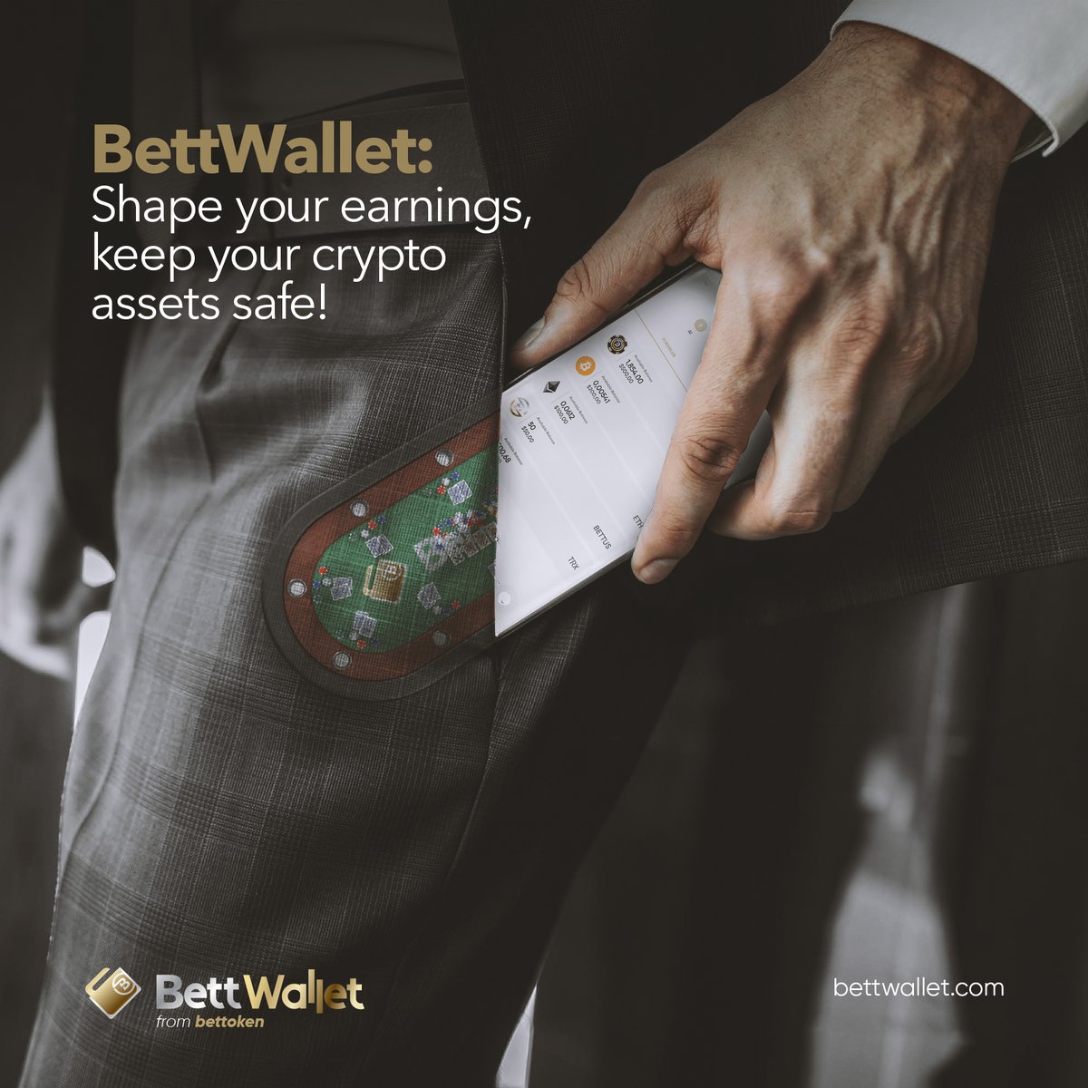 bettwallet's tweet photo. BettWallet: Shape your earnings, keep your crypto assets safe! 🚀 Also, fit the excitement of casinos in your pocket. Enjoy boosting your gains anytime, anywhere. 💼🎲 

#BettWallet #CryptoGains #CasinoThrill https://t.co/GMoPB5Om3J