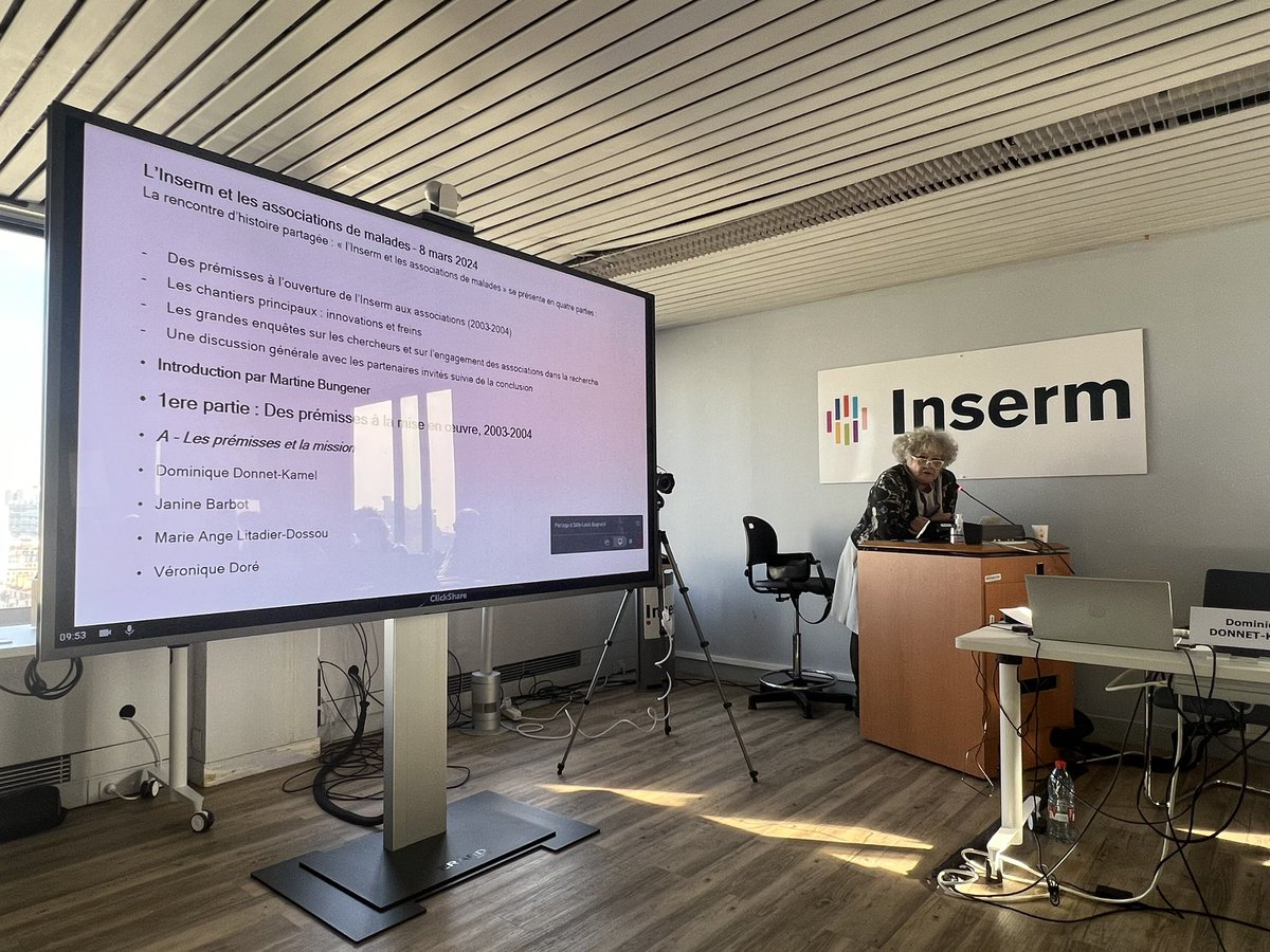 Honoré d’ouvrir la session d’ »INSERM une histoire partagée »intitulée « L’INSERM et les associations de malades 1990’2010´ » organisée avec le Comité pour l’histoire de <a href="/Inserm/">Inserm</a> par Dominique Donnet-Kamel et Martine Bungener.
Mémoire et Histoire pour mieux comprendre aujourd’hui