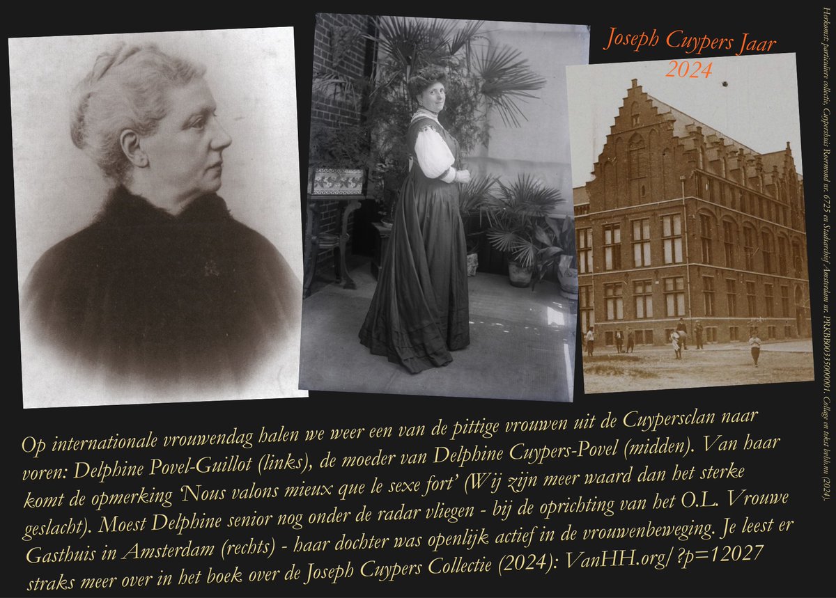Van harte gefeliciteerd met #InternationaleVrouwendag ! Laten we de vrouwen van vroeger eren, op wier schouders wij als vrouwen van vandaag staan. Maak kennis met Delphine Povel-Guillot, de moeder van Delphine Cuypers-Povel (getrouwd met Joseph Cuypers). VanHH.org/?p=12027