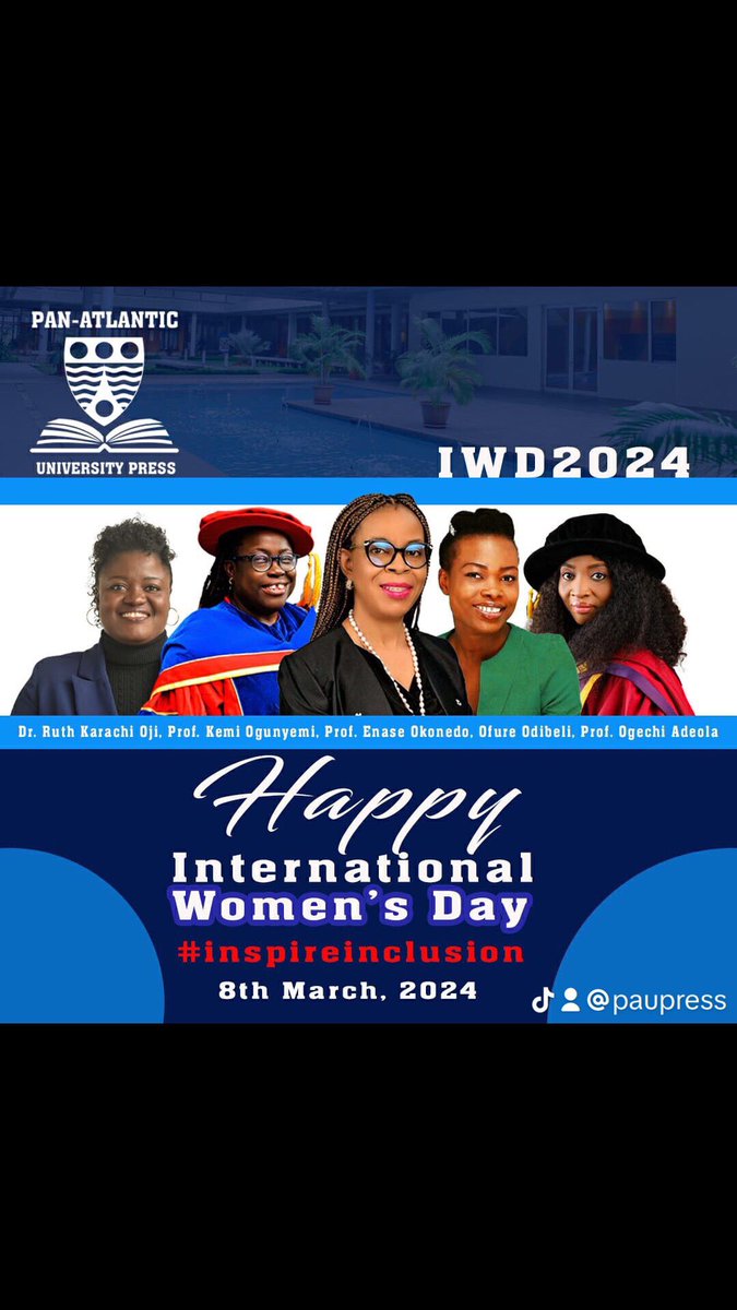 paupress_ng's tweet photo. Happy International Women's Day!
At Pan-Atlantic University Press, we're proud to celebrate the incredible contributions of our female authors who've enriched the literary landscape. Today we're highlighting their efforts that inspire, enlighten, and empower. #WomensDay #paup https://t.co/PidHVXeHZ5