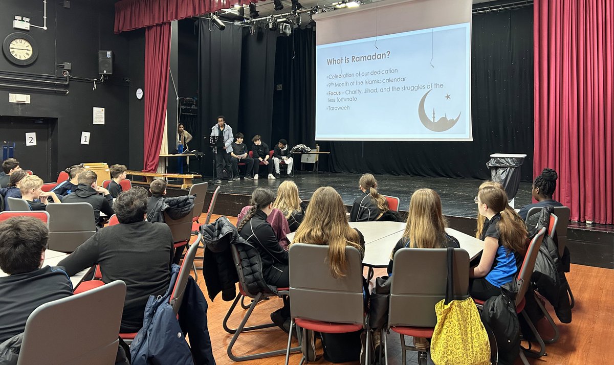 Lucy_Edu_Wales's tweet photo. A big thank you to @_missbegum and Year 10 pupils for a very informative assembly about the holy month of #Ramadan We look forward to celebrating with our pupils and wider school community @willowshigh #Ramadan2024 #RamadanCountdown #TheWilowsWay https://t.co/ckKS0P6giP
