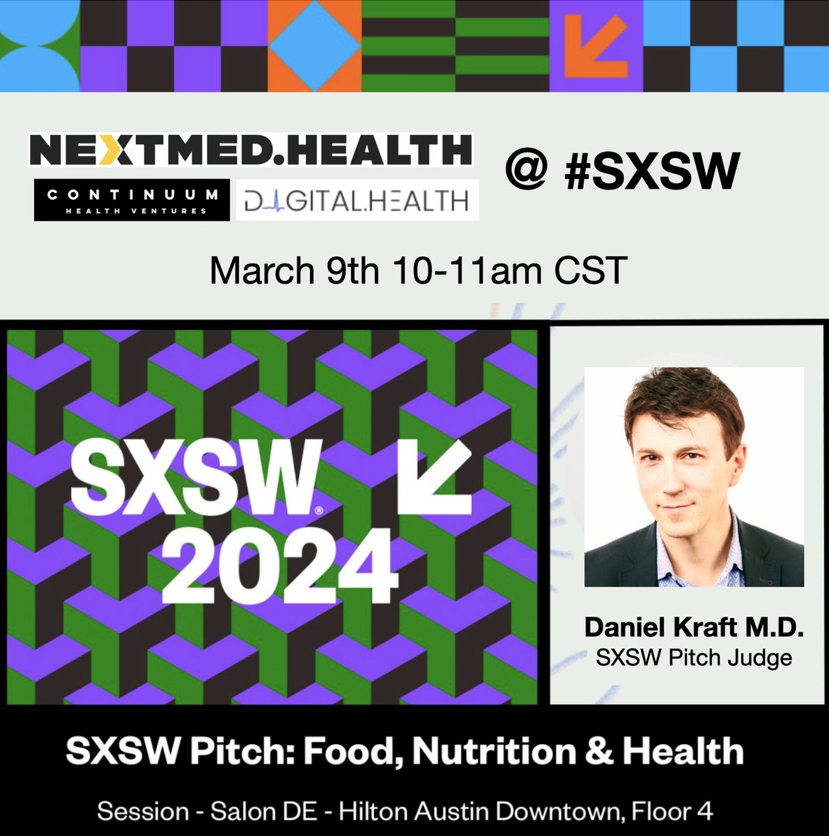 Just arrived in Austin for @SXSW Join me on Saturday for the #SWSW Pitch on Food, Nutrition & Health. #SWSW2024 schedule.sxsw.com/2024/events/PP… Startups include : @dia_sensor @PHIOGEN @SamaNeuropsy Shen Fan Co, & Single Time Microneedles