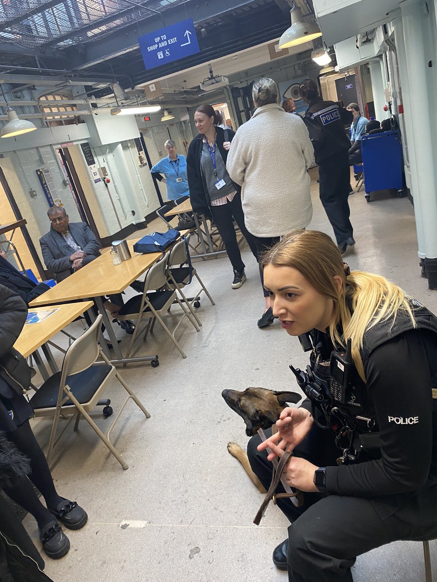 #iwd2024 @WMPHistory celebrating today with female colleagues performing a variety of roles. Great to see some young ladies from a local school interested in our dog section & catch up with @lulabelle_1981 who is one of our Force Traffic Sgts- She is very quick in a foot chase!