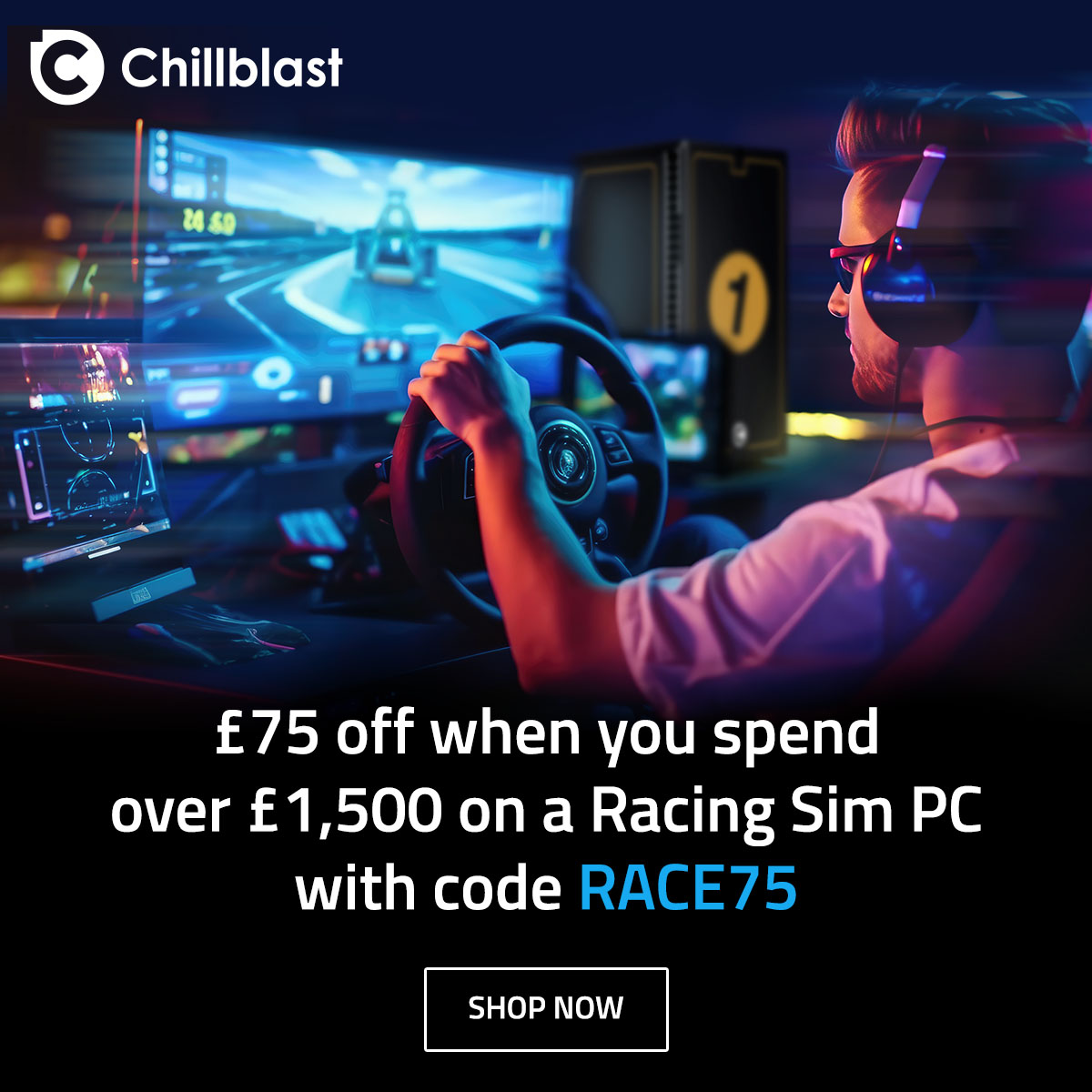 Rev up your excitement for the #SaudiArabianGrandPrix this weekend with our exclusive offer: £75 off when you spend £1500 on a Sim Racing PC! 🏎️💨 Experience the thrill of the track from the comfort of your home for a limited time only! Don't miss out on the ultimate racing…