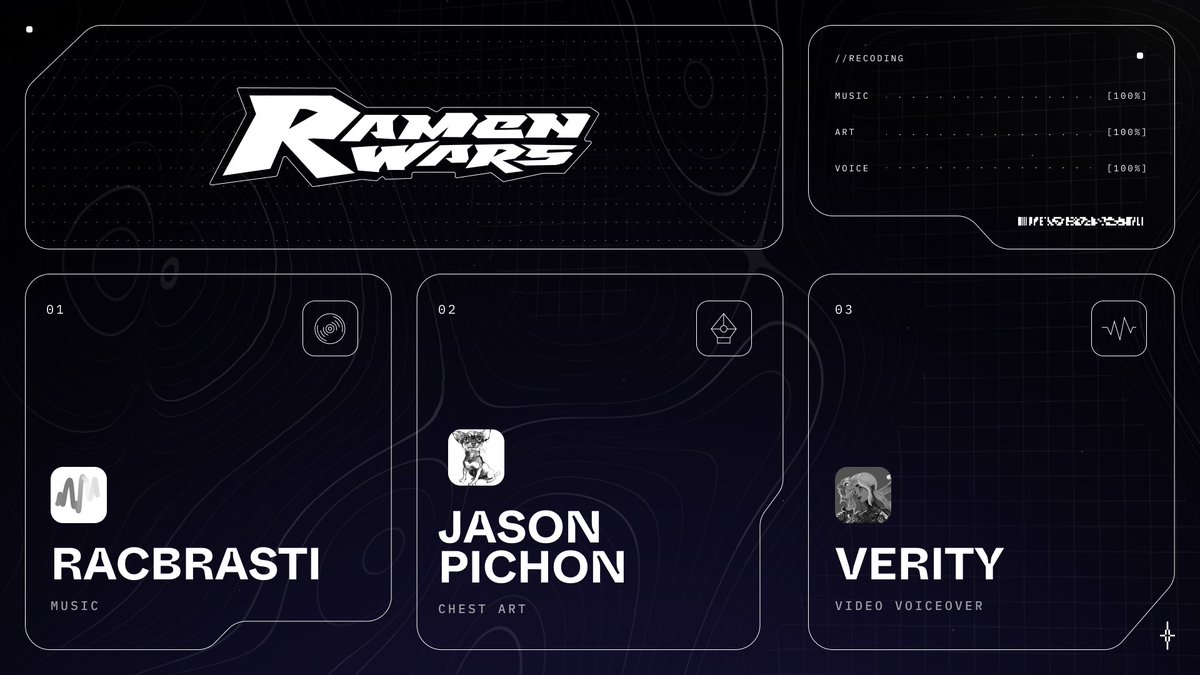 KPRVERSE's tweet photo. // THANK YOU CREATORS

Another round of thanks to the creators and contributors to our proof of concept Ramen Wars!

@RacBrasti - MUSIC
@veritynfts - VOICE (How to Play)
https://t.co/S26Qe5mAHh - CHESTS

You helped us pave the way for what's coming next... 
😎

THANK YOU! https://t.co/4L624rh7O1