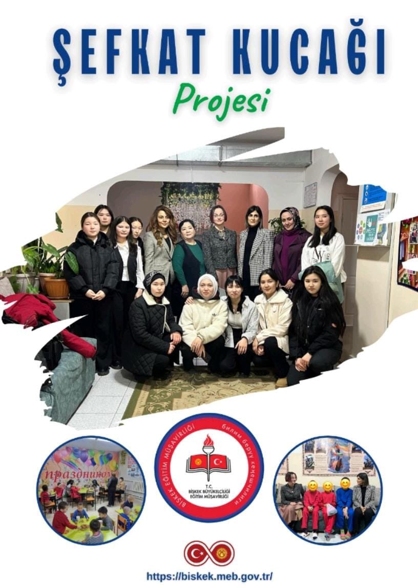 ŞEFKAT KUCAĞI PROJESİ

T.C. Bişkek Büyükelçiliği Eğitim Müşavirliğine bağlı okul ve kurumlarımız tarafından Kırgızistan Bişkek’te bulunan yetimhanelerdeki çocuklara moral vermek ve onlarla bir arada bulunmak için ‘Şefkat Kucağı Projesi ‘hayata geçirilmiştir.