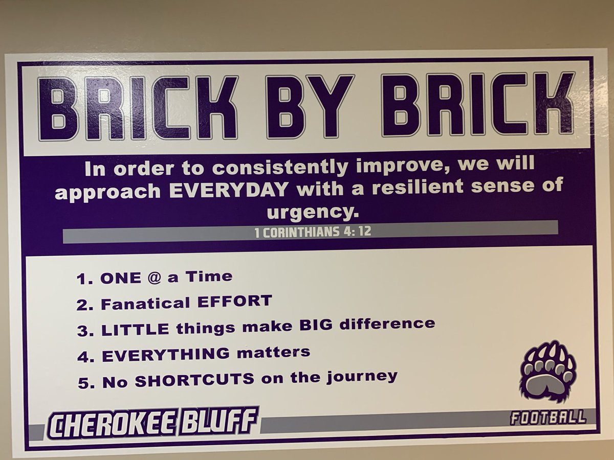CBluffFootball's tweet photo. Our FAMILY BREAKFAST every Friday is the highlight of the week! Coach Czar with an outstanding job this morning communicating what it means to have a “BRICK by BRICK” 🧱mindset! 

#WinTheMoment
#OneBiteAtATime 
#CantCheatTheProcess https://t.co/hfCMeYxFNo